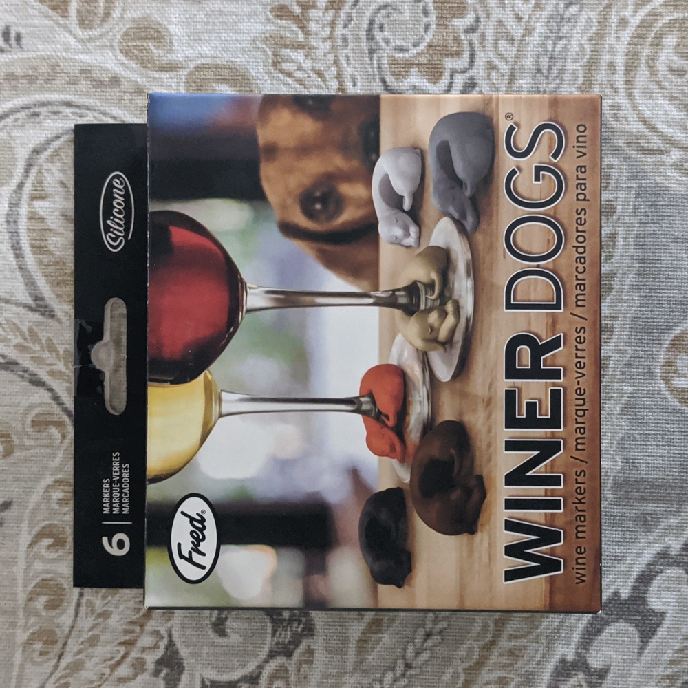 Dog wine glass markers